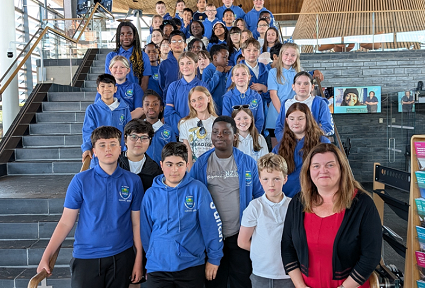 St Thomas Community Primary School pupils visit the Senedd