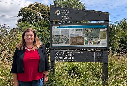 Sioned WIlliams at Crymlyn Bog