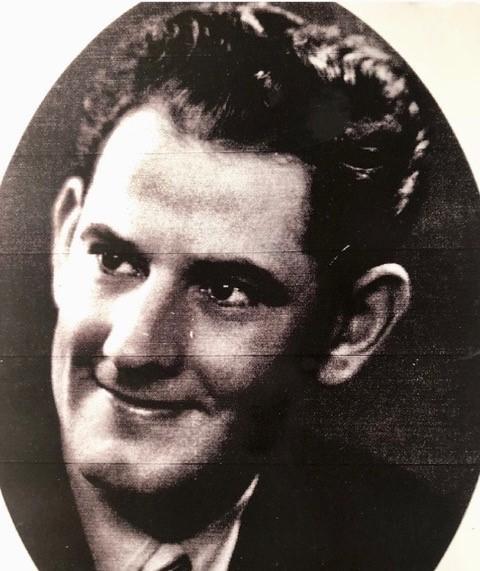 black and white image of a man