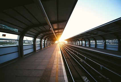 empty railway station platform