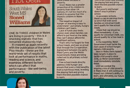 Toriad papur newydd o erthygl a gyhoeddwyd yn y Glamorgan Gazette ddydd Iau 11 Ionawr 2024. yn eistedd ar gefndir gwyrdd.