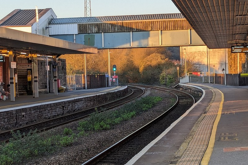 empty railway station platform