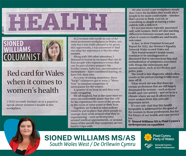 colofn Western Mail Health